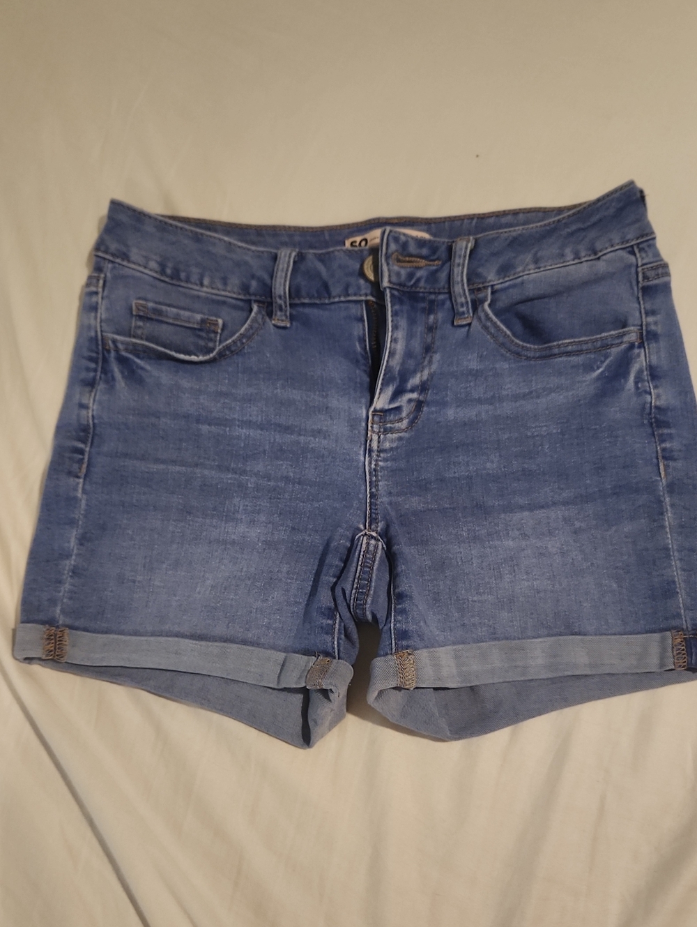 SO Cuffed Denim Shorts Size 3/26 JUNIORS